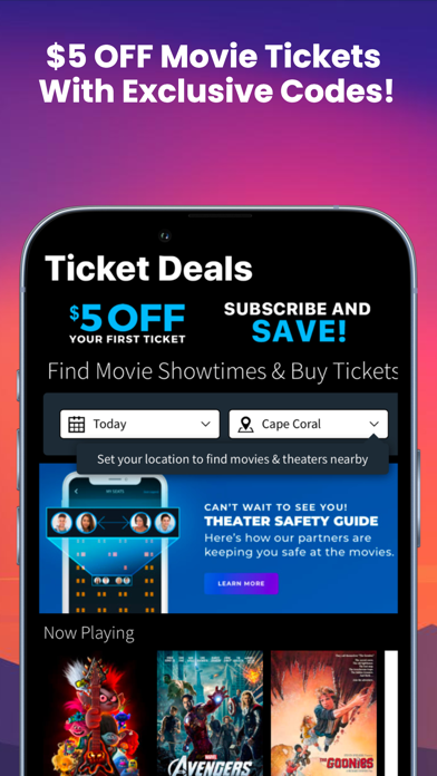 Movie Deals+ search screen